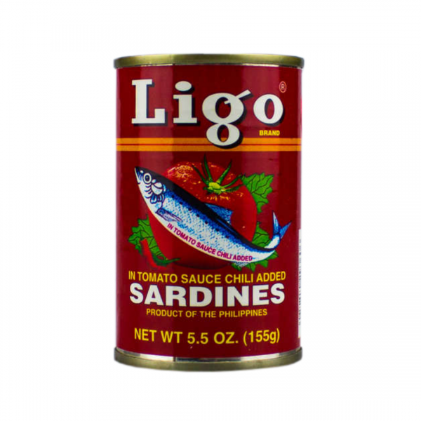 LIGO SARDINES IN TOMATO SAUCE CHILLI ADDED 155G