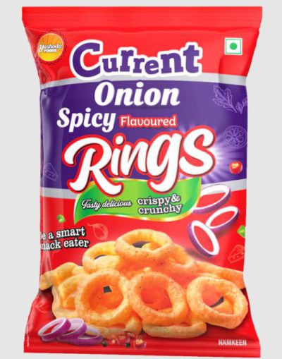 CURRENT ONION SPICY FLAVOURED RINGS 60G