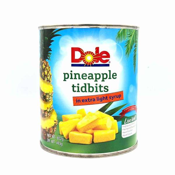 DOLE PINEAPPLE CHUNKS IN EXTRA LIGHT SYRUP 822G