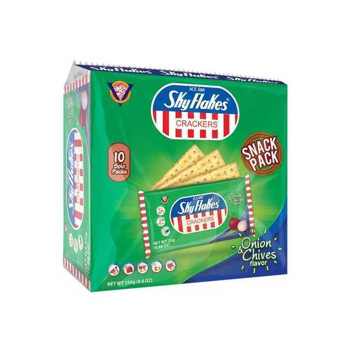 skyflakes crackers Onion & Chives flavor 10x 25g