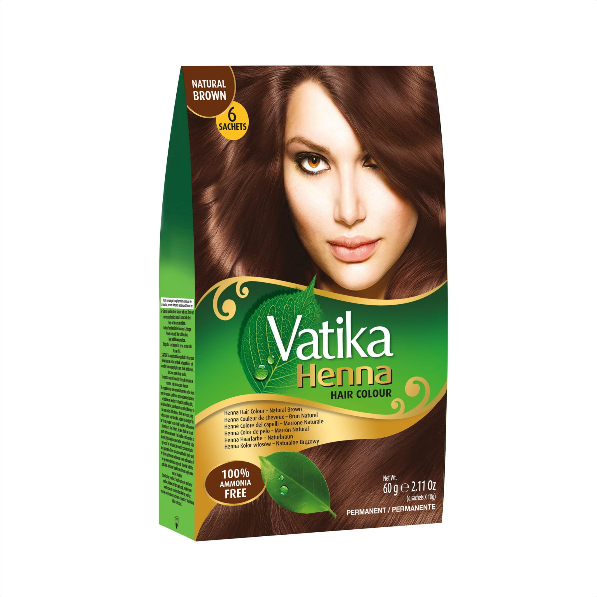 VATIKA HENNA NATURAL BROWN 60G