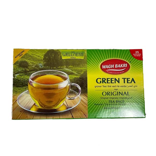 WAGH BAKRI ORIGINAL GREEN TEA   25 TEA BAGS 37g