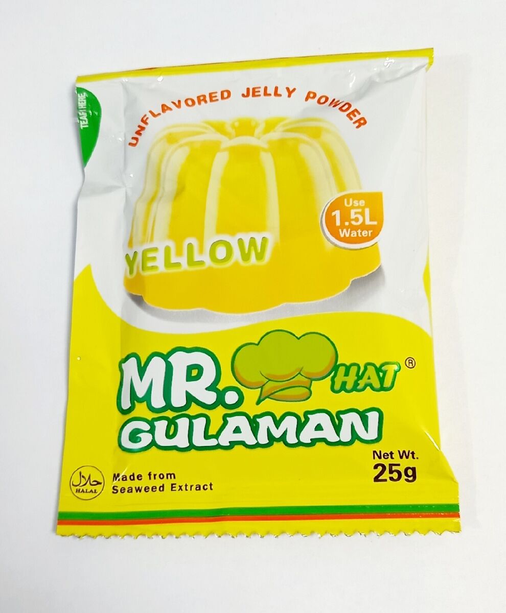 UNFLAVORED JELLY POWDER  YELLOW 25G