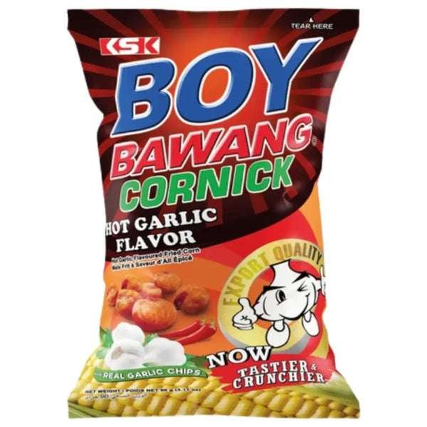 BOY BAWANG CORNICK HOT GARLIC FLAVOR 90G