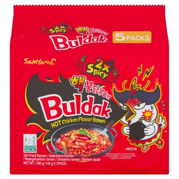 SAMYANG BULDAK HOT CHICKEN FLAVOR RAMEN 2X SPICY X5PCS 700G